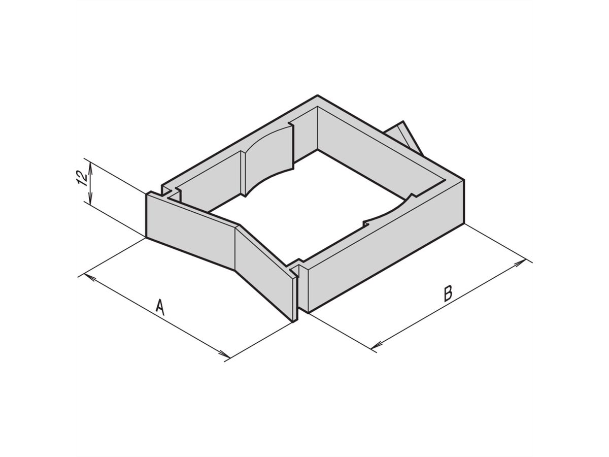 Œillet de câble Varistar SCHROFF pour élément de profondeur, 47x50 mm