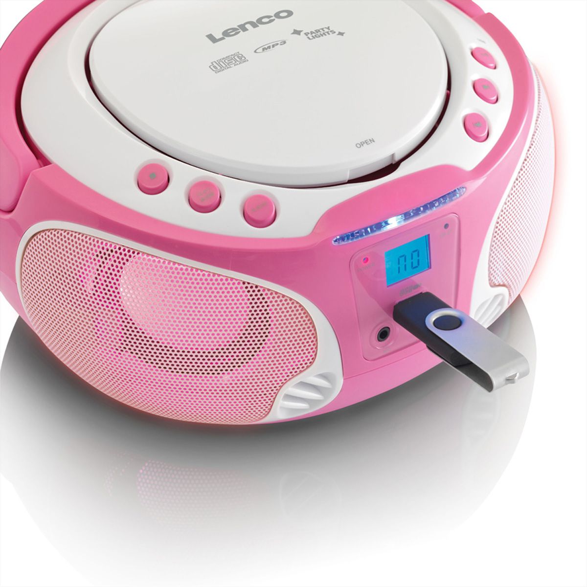 SECOMP Lichteffekt CD-Player Pink, SCD-650, - AG Lenco