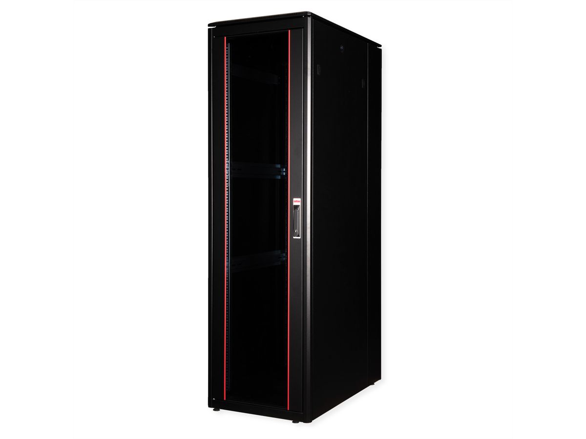 ROLINE 19-Zoll Netzwerkschrank Pro 42 HE, 600x1000 BxT Glastür schwarz