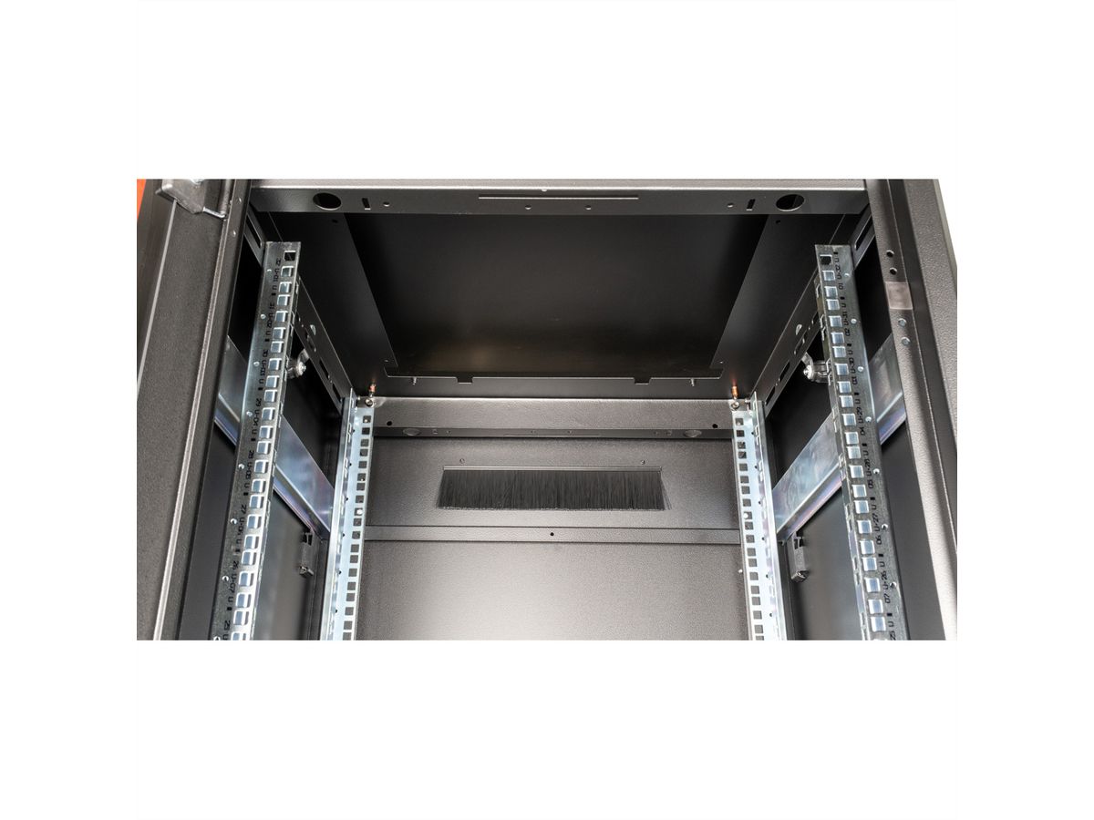 ROLINE 19-Zoll Netzwerkschrank Pro 32 HE, 600x600 BxT Glastür schwarz