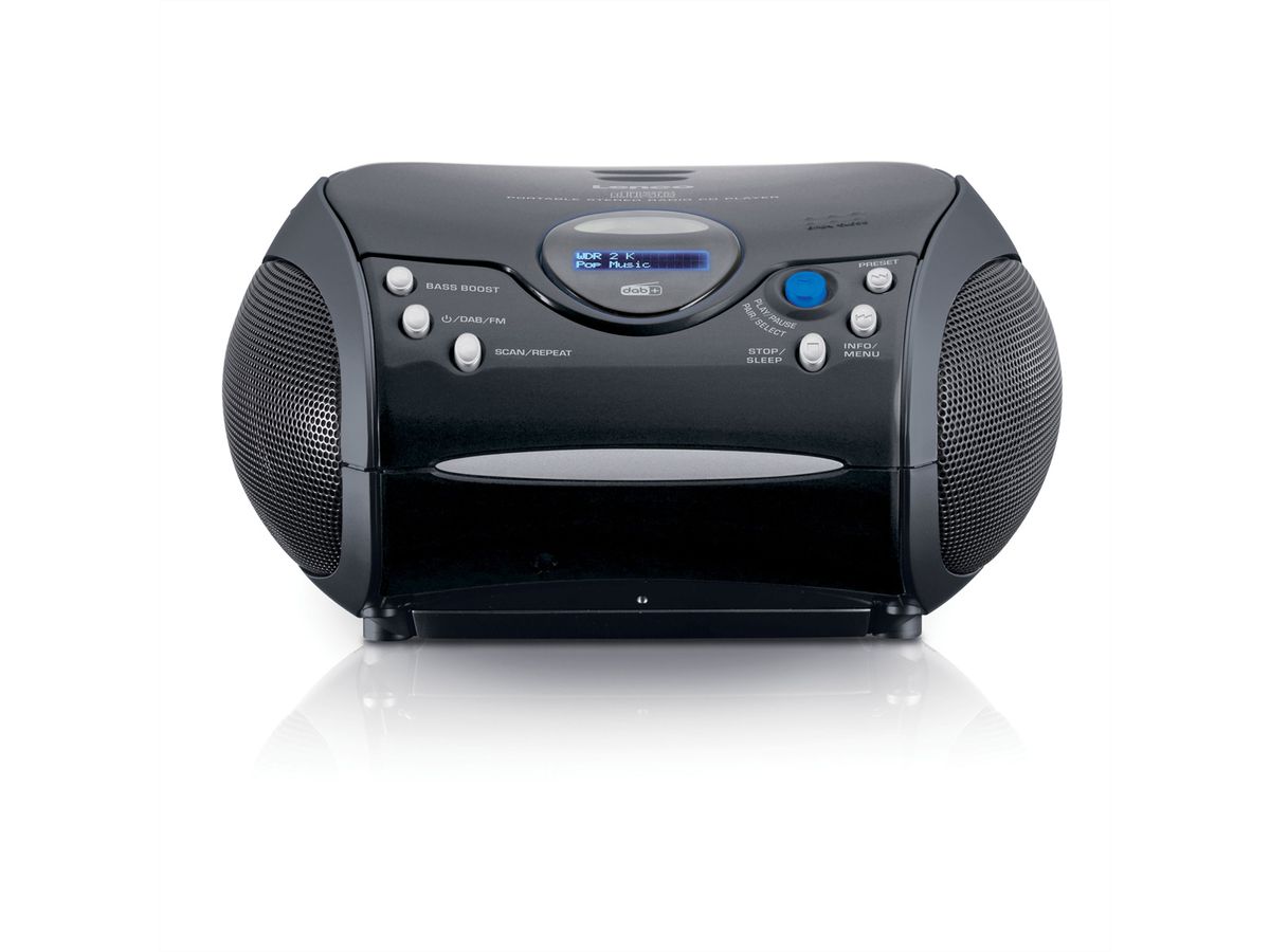 Lenco portabler lecteur CD SCD-24DAB BK, noir