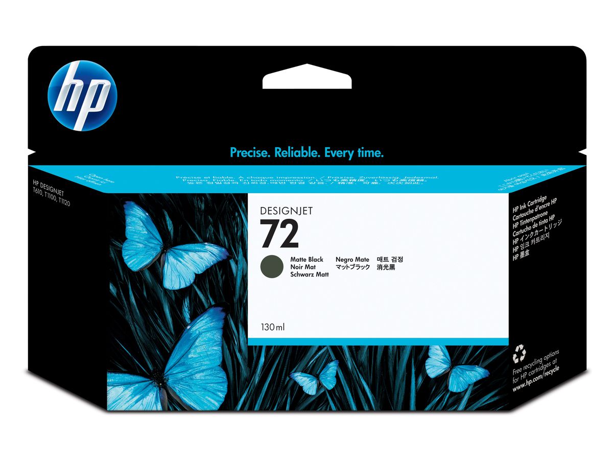 HP 72 cartouche d'encre DesignJet noir mat, 130 ml