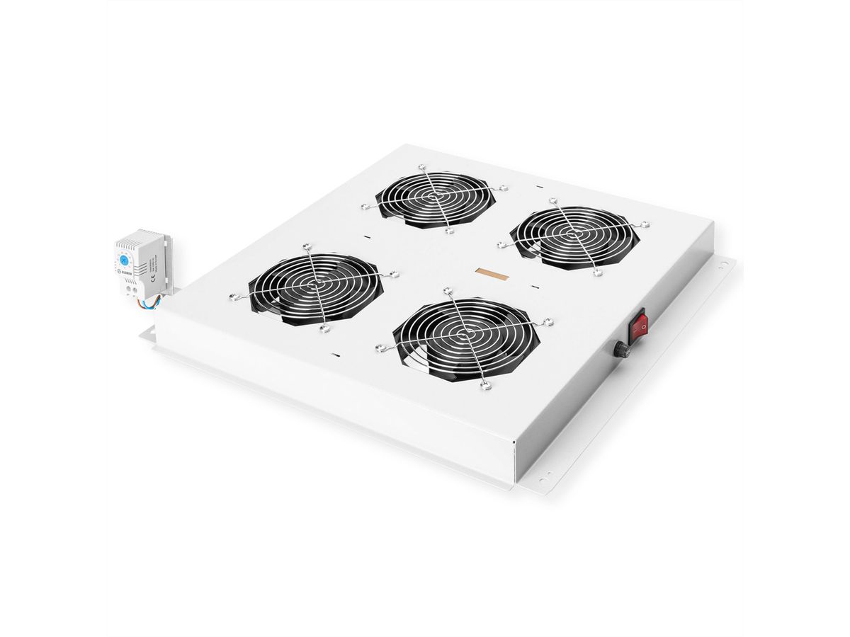 ROLINE 19" Unité de ventilation pour toit, 4 ventilateurs, gris