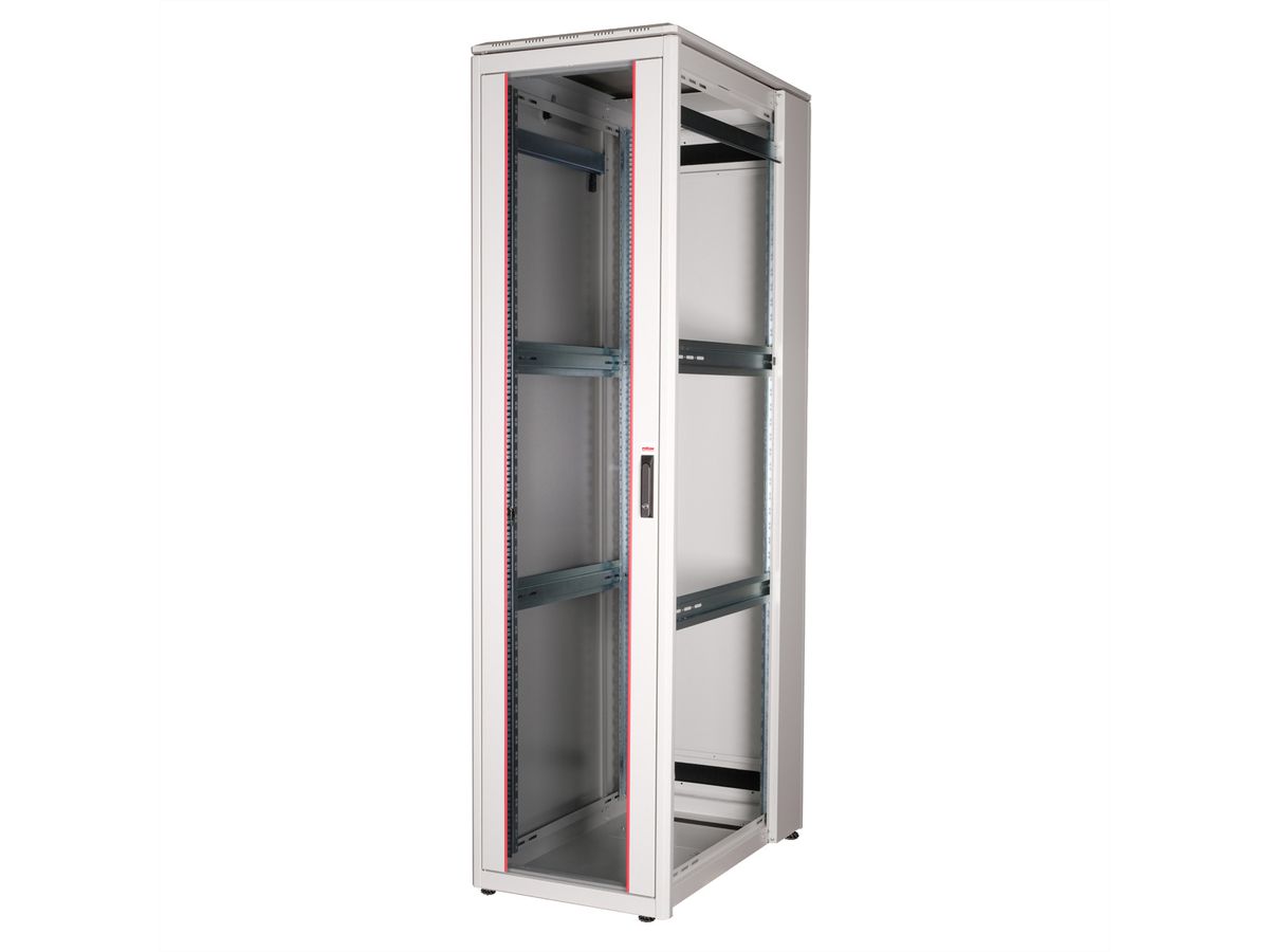 ROLINE 19-Zoll Netzwerkschrank Pro 47 HE, 600x1000 BxT Glastür grau