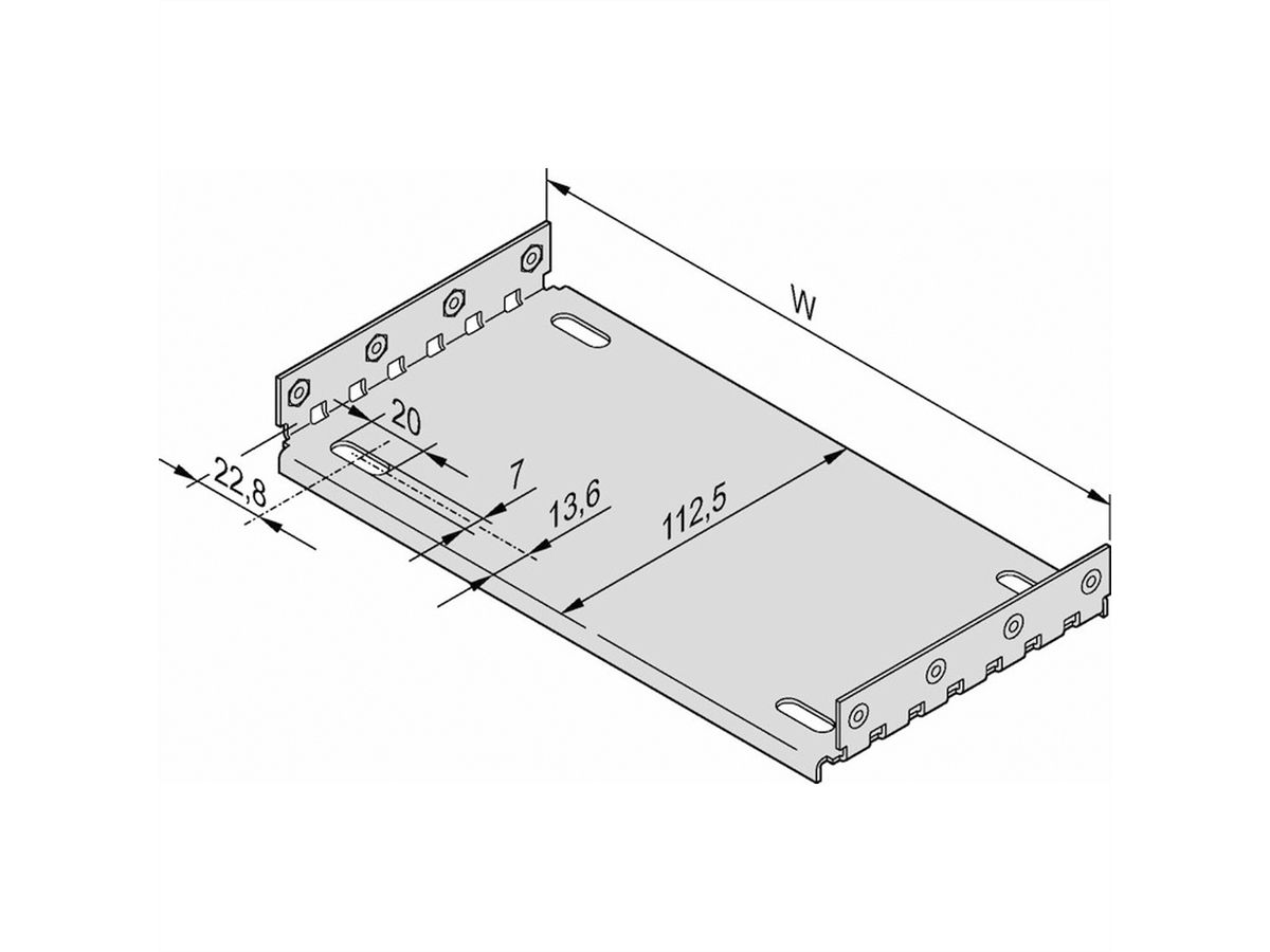 SCHROFF Montageplatte für Abdeckbleche - MONTAGEPLATTE 42TE 160T