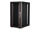 ROLINE 19-Zoll Netzwerkschrank Basic 22 HE, 600x800 BxT Glastür schwarz