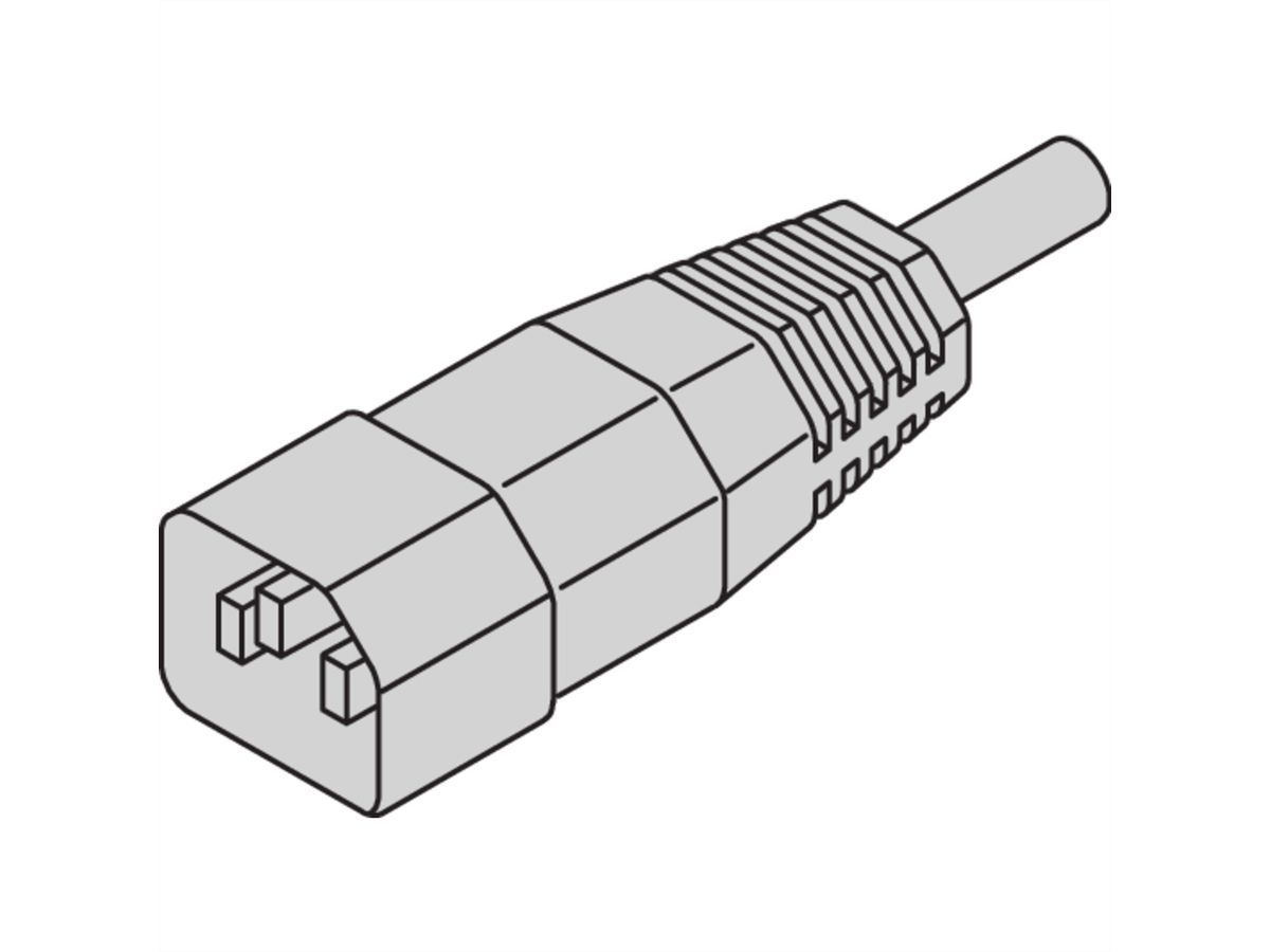Câble secteur SCHROFF, IEC C14 à C13, 2,5 m, noir