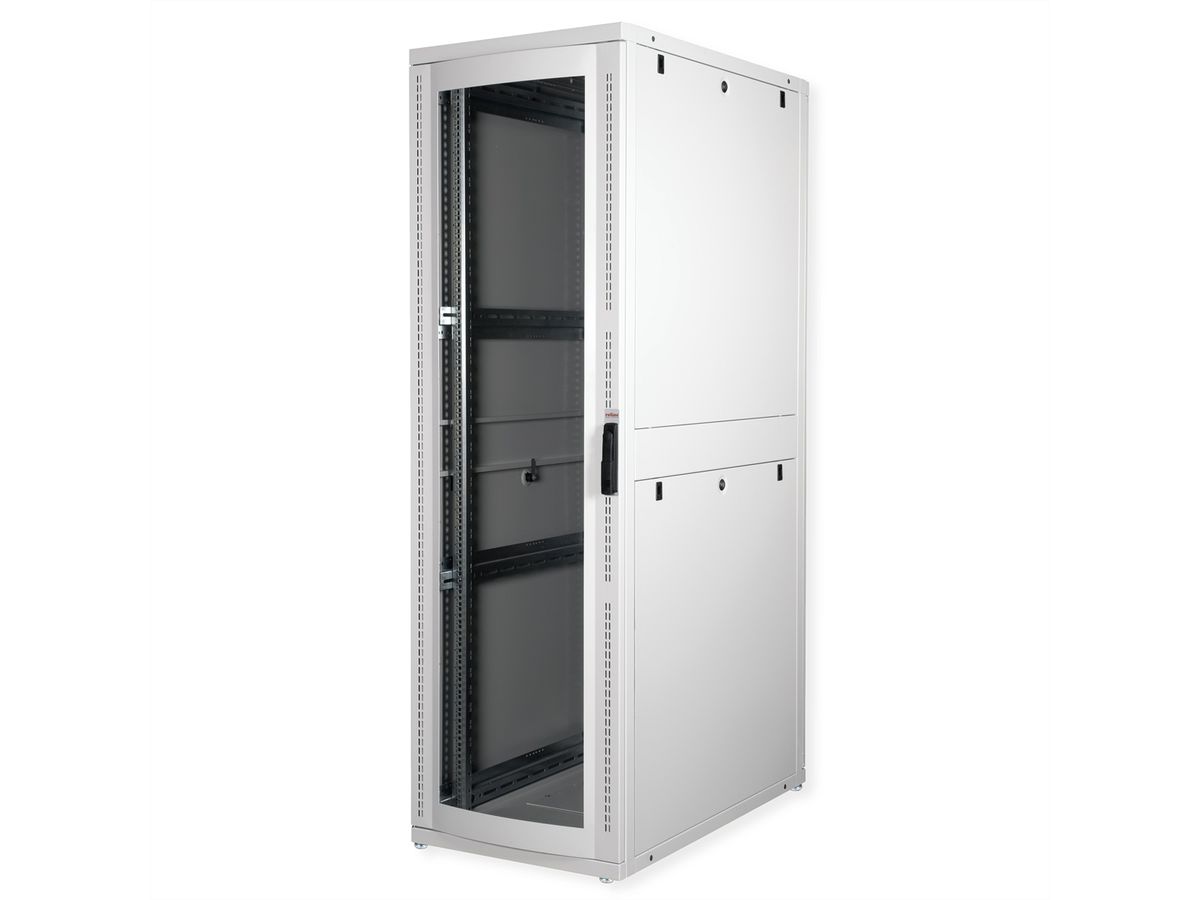 ROLINE 19-Zoll Serverschrank Pro 42 HE, 600x1000 BxT grau Plexiglas