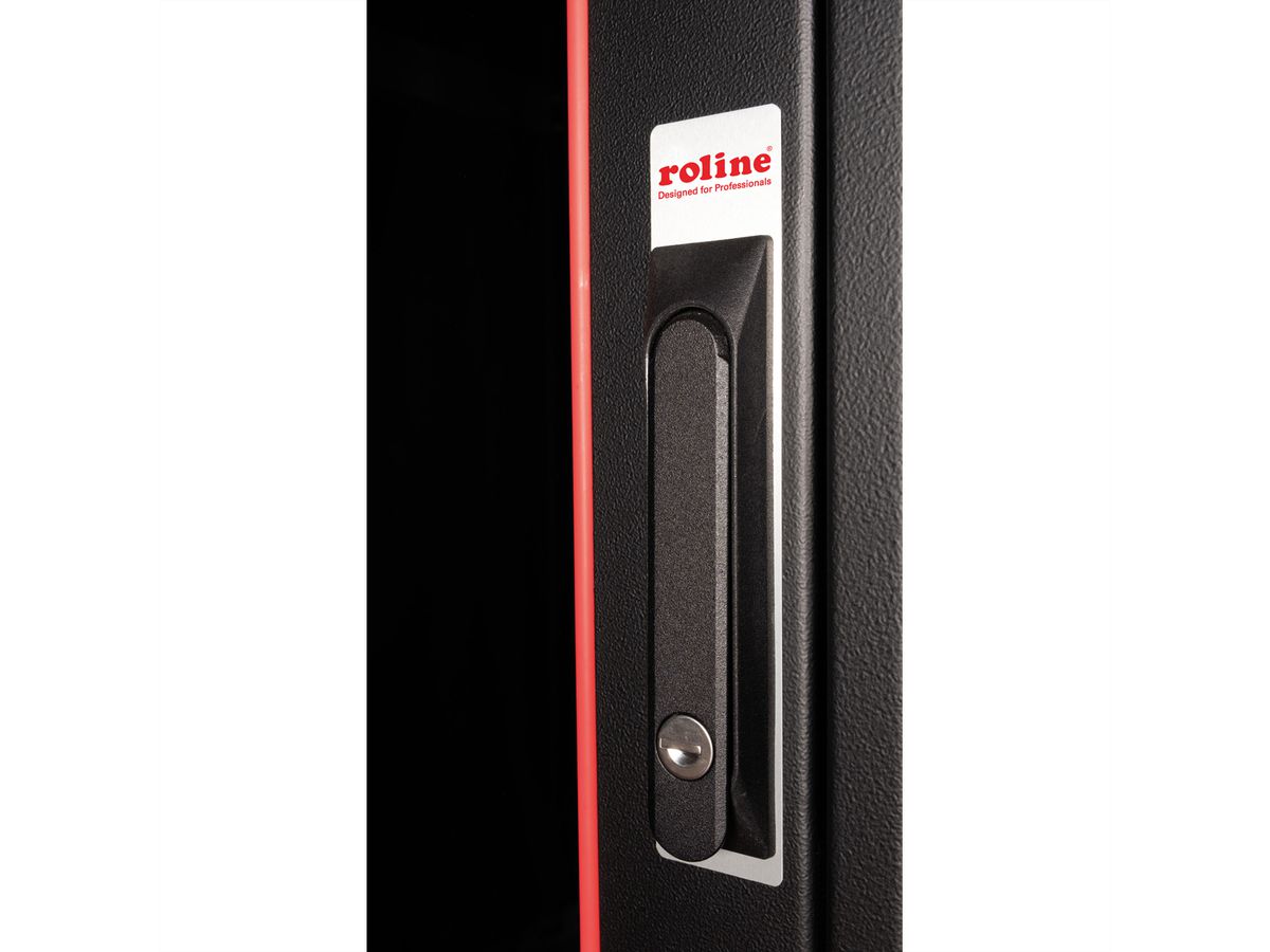 ROLINE 19-Zoll Netzwerkschrank Pro 47 HE, 600x600 BxT Glastür schwarz