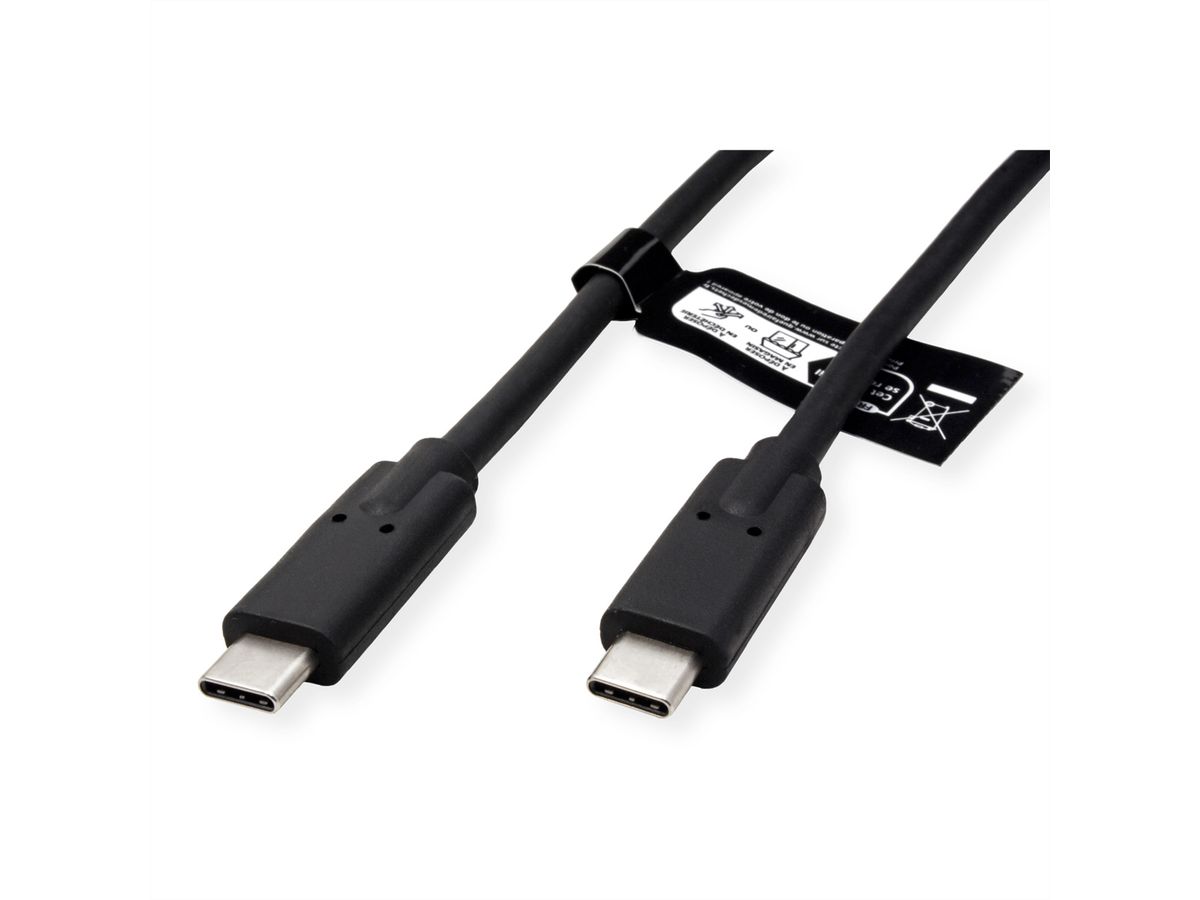 VALUE Câble USB4 Gen2x2, C–C, M/M, 100W, noir, 2 m