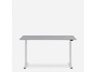 WRK21 Bureau Smart 160 x 80 cm, Hauteur réglable, Gris uni / Blanc