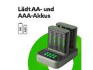 GP Batteries USB-Ladegerät GP M451, inkl. 8 x ReCyko AA 2600 mAh & USB Dock