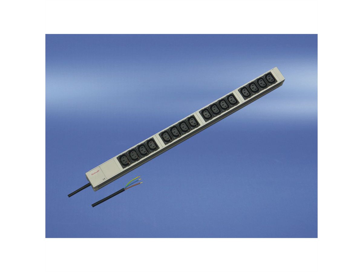 Bâtis de prises SCHROFF, IEC C13 avec câble de connexion ouvert, 16x IEC C13