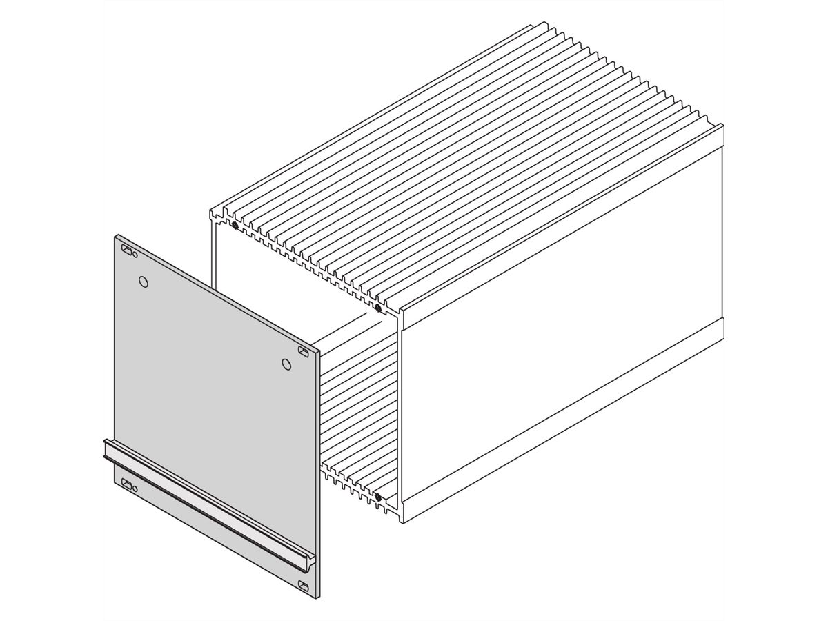 SCHROFF HF Frame Type Plug-In Unit Face avant, 3 U, 12HP, 2.5 mm, Al, Anodisé frontal, Conducteur arrière