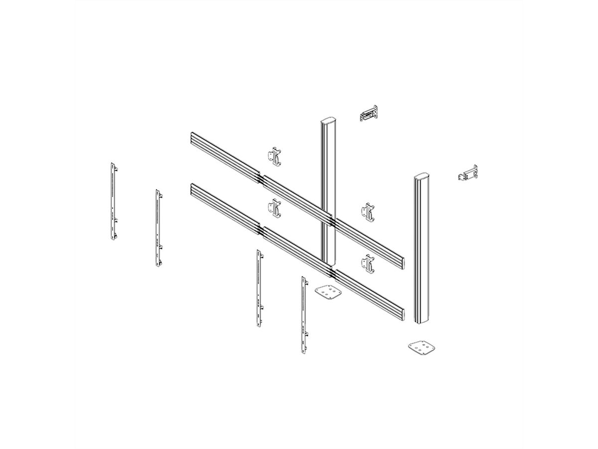 Hagor Système de stand CPS Floor-Wall/bolt down 2x 75-86