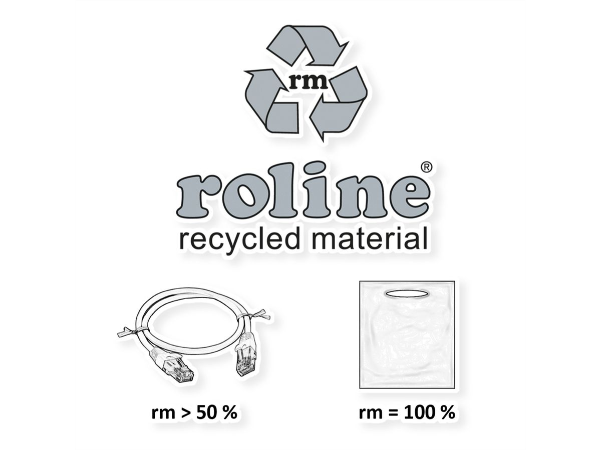 ROLINE RM USB 3.2 Gen 1 Kabel, A-C, ST/ST, schwarz, 0,5 m