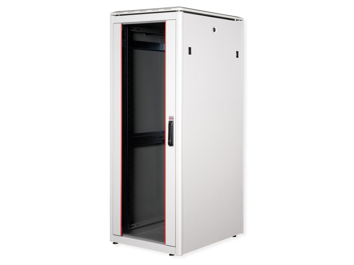 ROLINE 19-Zoll Netzwerkschrank Pro 32 HE, 600x800 BxT Glastür grau