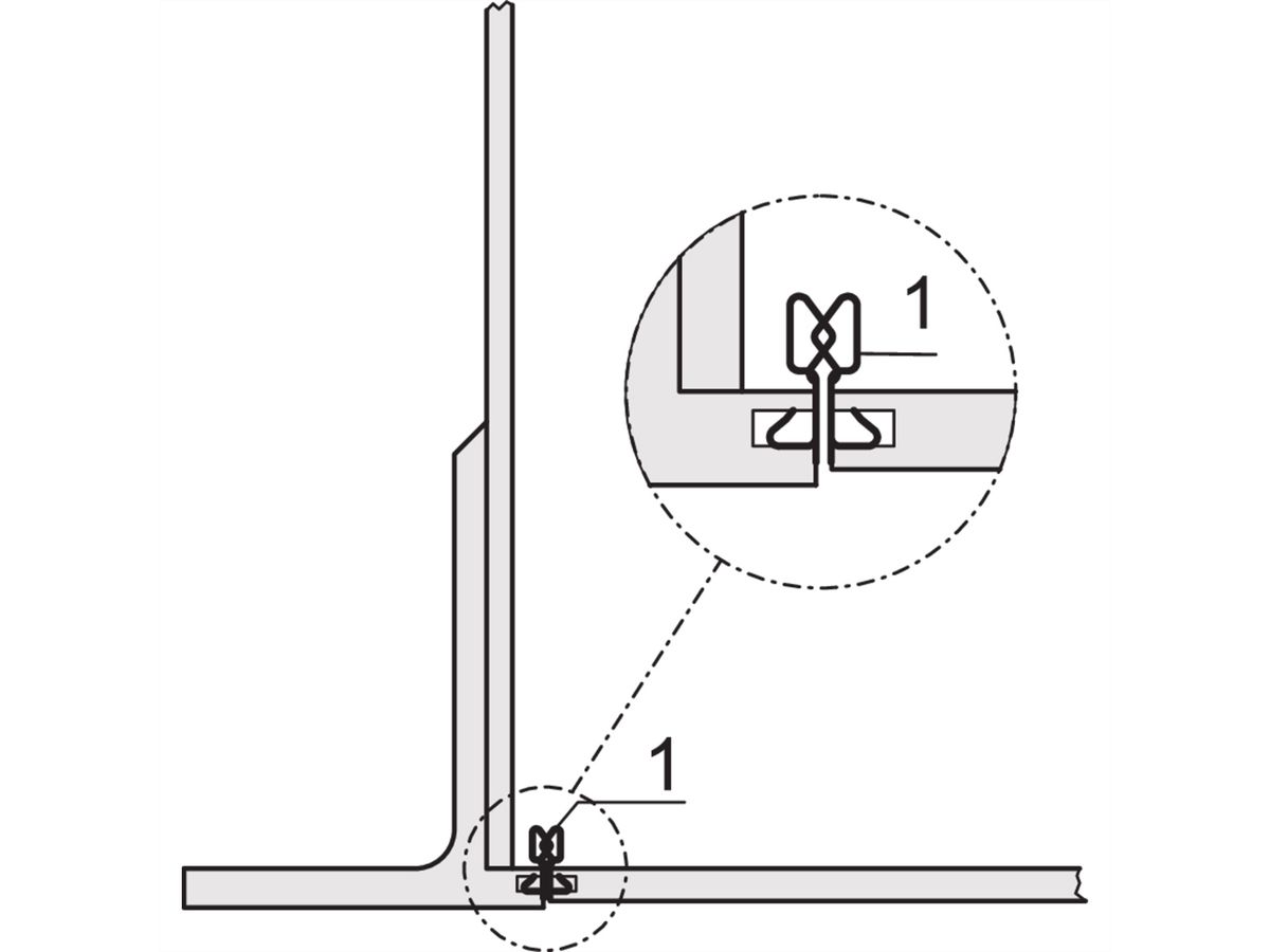 SCHROFF EMC-Schirmung zwischen Frontplatte und Seitenwand (vertiefter Einbau), für Edelstahldichtung