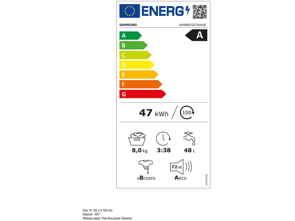 Samsung lave-linge WW5000C, 9kg, A