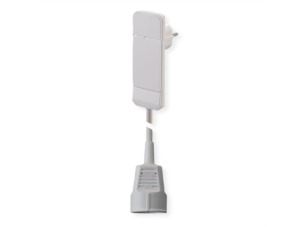 BACHMANN SmartPlug fiche plate 1x contact de protection blanc, 1.5m