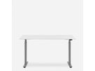 WRK21 Bureau Smart 160 x 80 cm, Hauteur réglable, Blanc uni / Gris