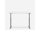 WRK21 Bureau Smart 160 x 80 cm, Hauteur réglable, Blanc uni / Gris