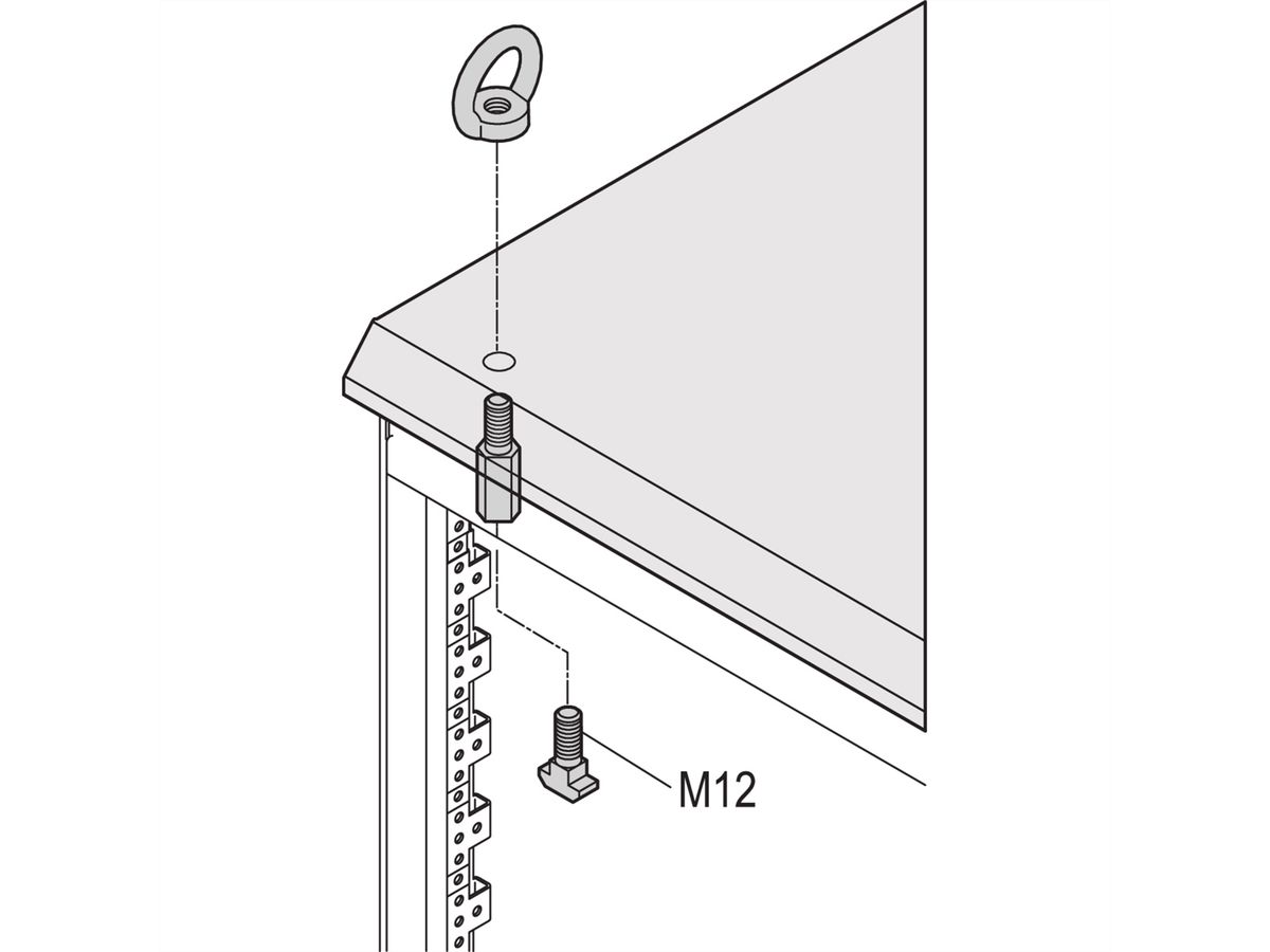 SCHROFF Varistar Kit d'anneau de levage pour capot supérieur de ventilateur