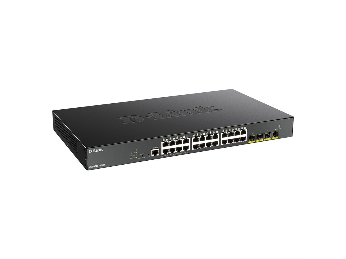 D-Link DGS-1250-28XMP Switch Gigabit 28 ports Smart Managed Poe+ 4x 10G