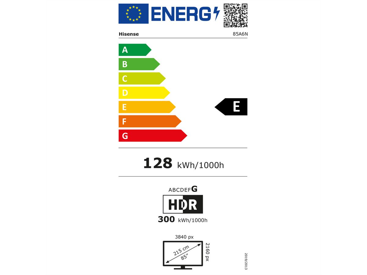 Hisense TV 85A6N, 85", 4K, UHD