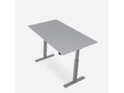 WRK21 Schreibtisch Smart 140 x 80 cm, Höhenverstellbar, Grau Uni / Grau