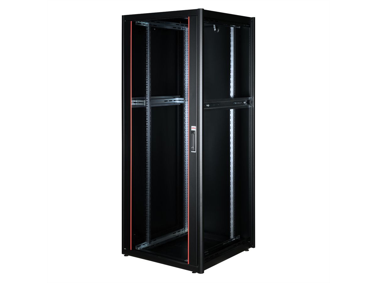 ROLINE 19-Zoll Netzwerkschrank Basic 42HE, 800x800 BxT Glastür schwarz