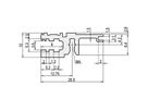 Rail horizontal SCHROFF, frontal, Type L-OD, Light, sans lèvre, 1000 mm