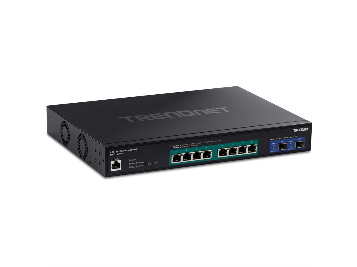 TRENDnet TPE-3102WS Switch PoE+ Web Smart Multi-Gigabit à 10 ports