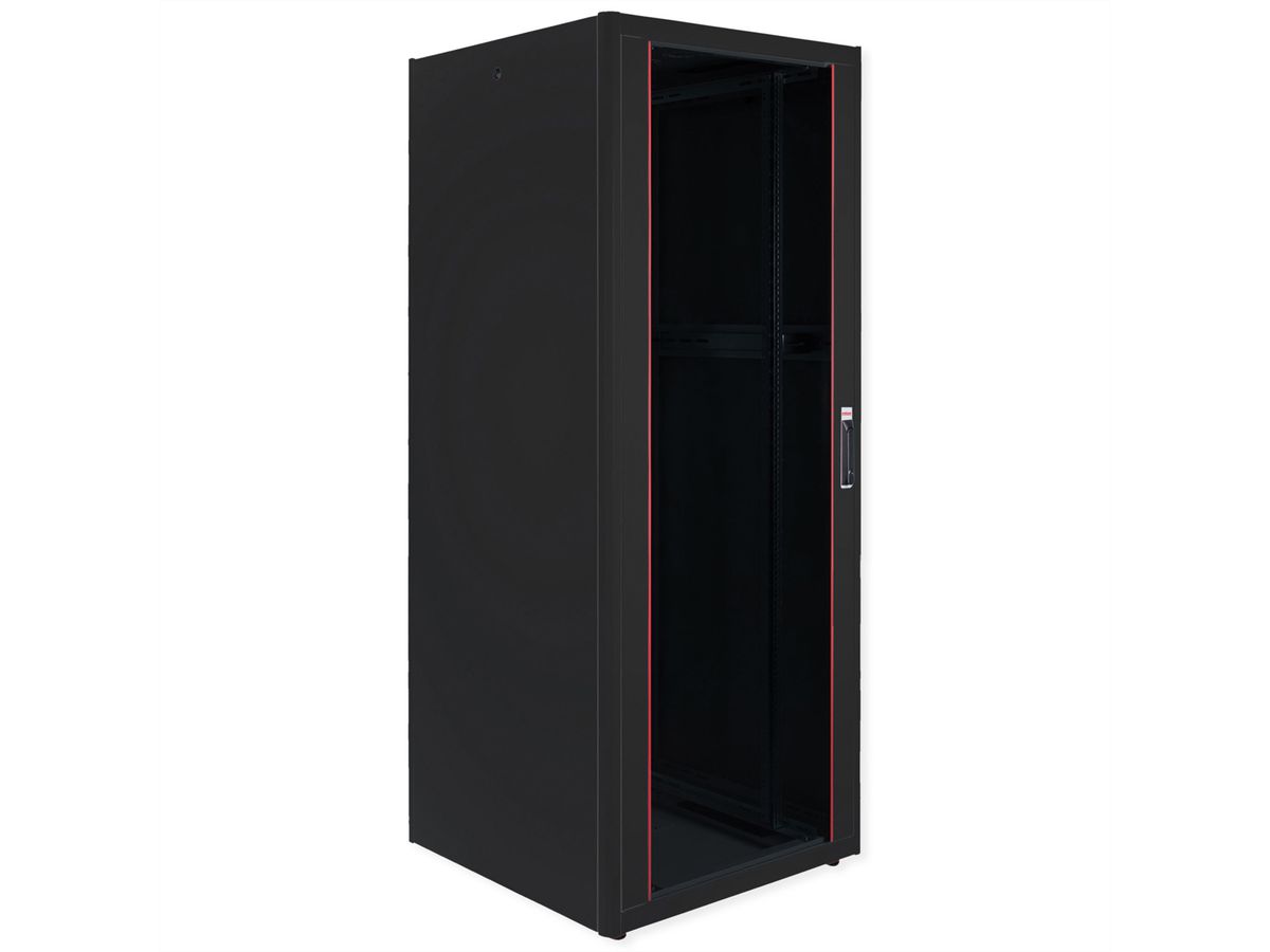 ROLINE 19-Zoll Netzwerkschrank Pro 42 HE, 800x800 BxT Glastür schwarz