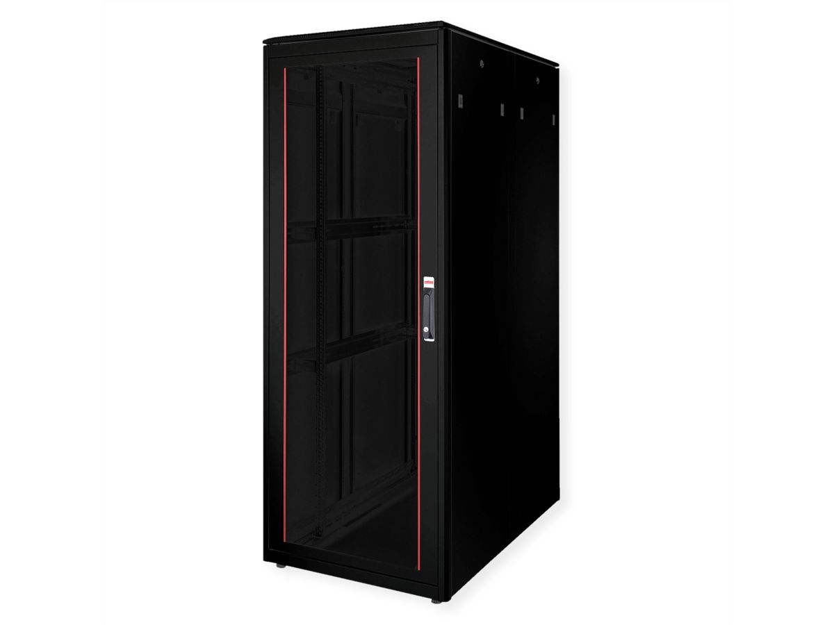 ROLINE 19-Zoll Netzwerkschrank Pro 42 HE, 800x1200 BxT Glastür schwarz