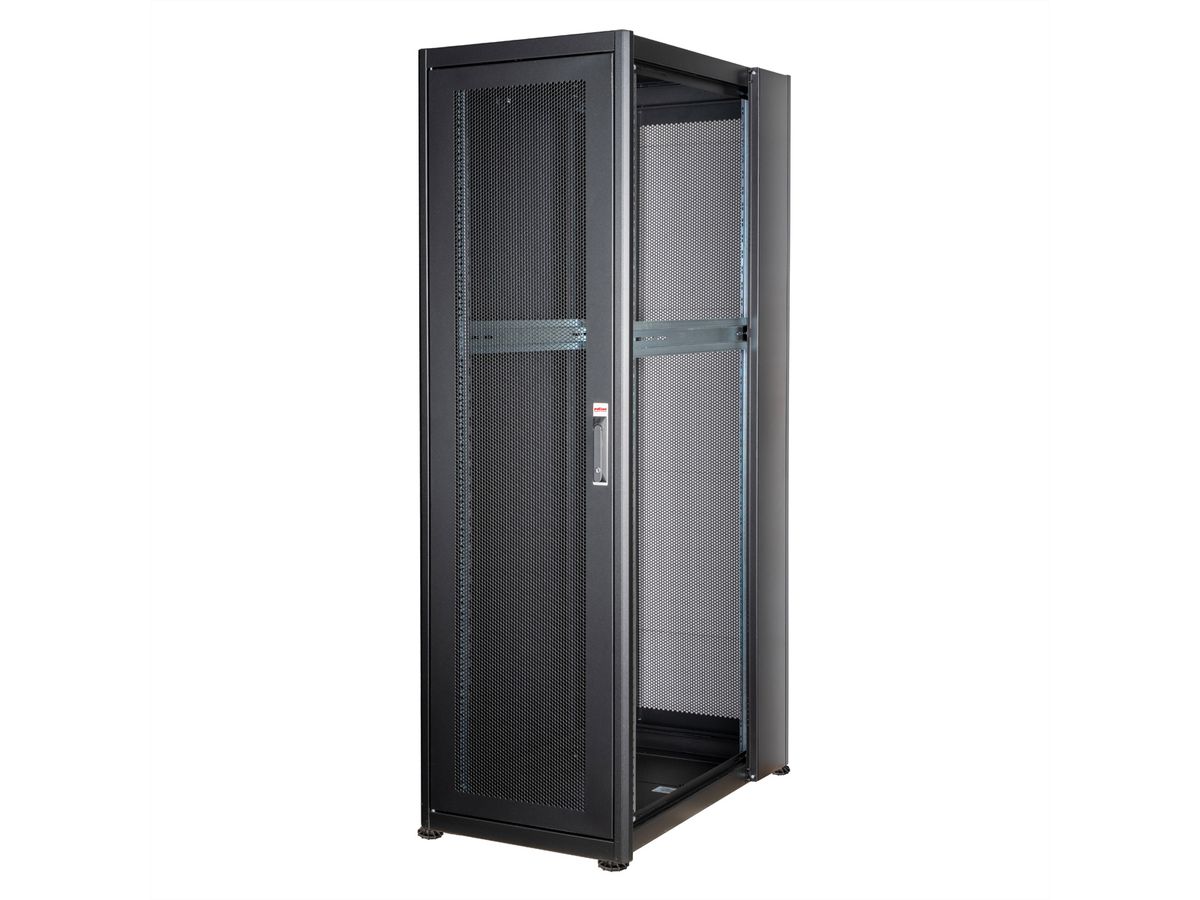 ROLINE 19-Zoll Serverschrank Basic 42 HE, 600x1000 BxT perforiert schwarz