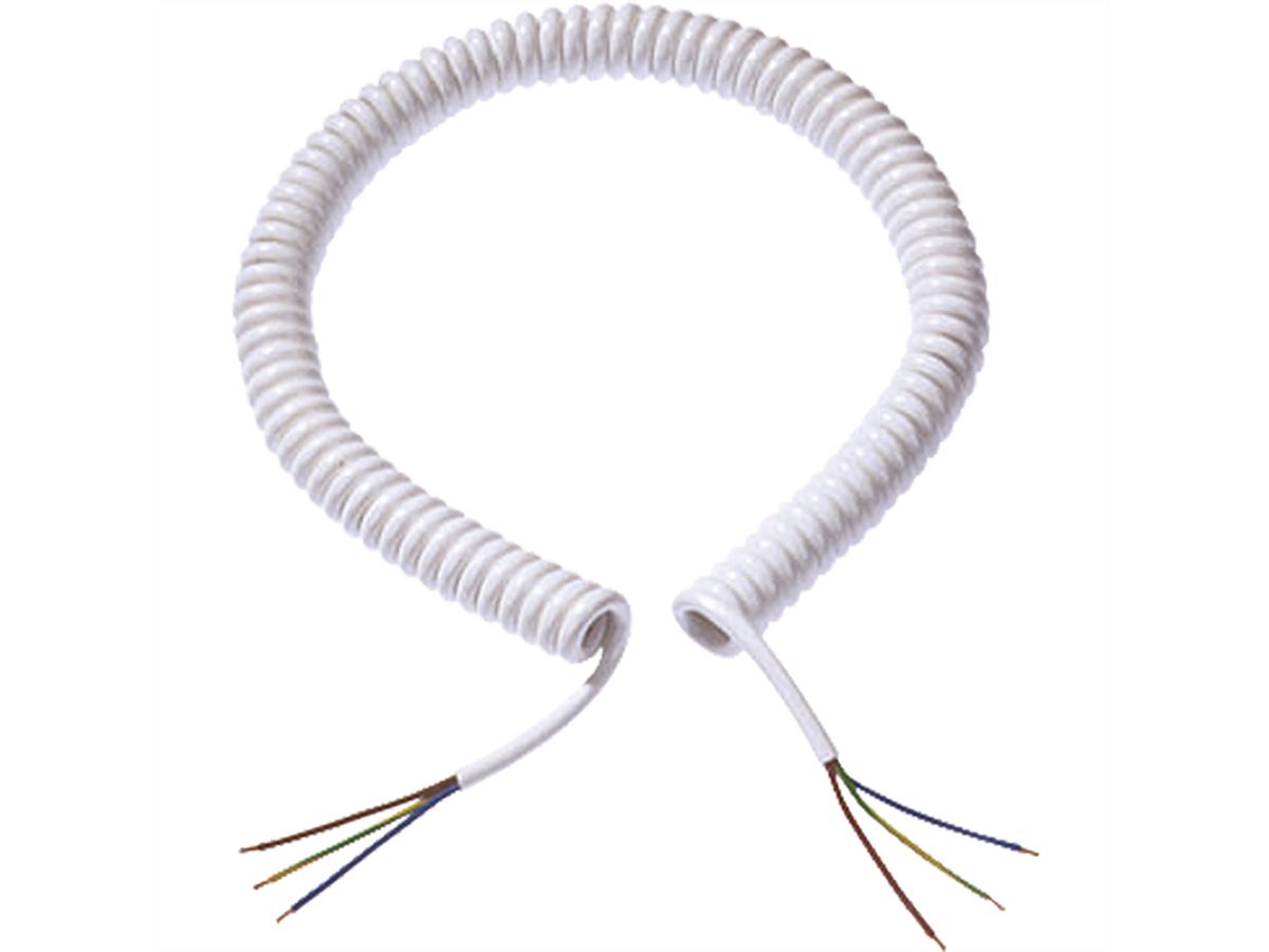 BACHMANN Câble spirale 0,8-3.2m, YMHY-J blanc 3G1.5, pour lampe