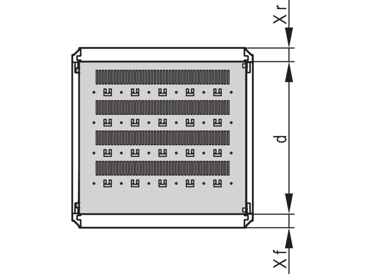 Étagère varistar SCHROFF, fixe, 75 kg, RAL 7035, 800W 600D