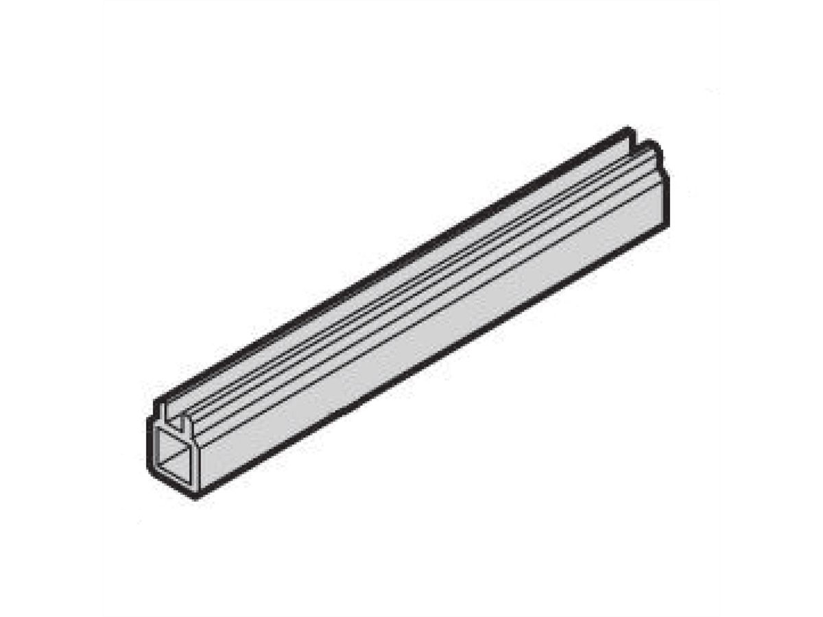 SCHROFF Rail de guidage multipièce, pièce intermédiaire, extrusion plastique, 220 mm, largeur de rainure 2 mm, gris, 10 pièces