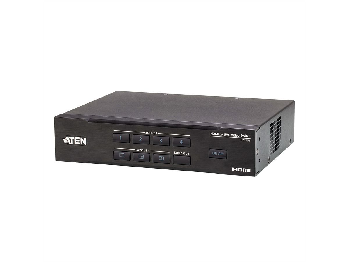 ATEN UC3430 CAMLIVE™ PRO 4K 4-Input HDMI to USB Video Switcher