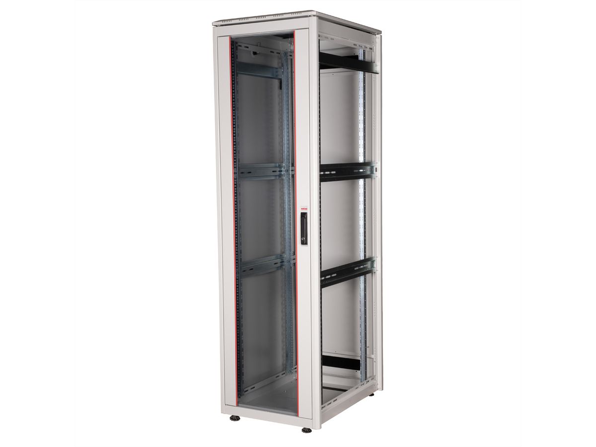 ROLINE 19-Zoll Netzwerkschrank Pro 42 HE, 600x800 BxT Glastür grau