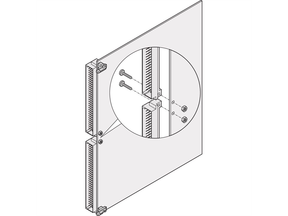 SCHROFF - Kit de montage pour connecteur de type cadre sur carte de circuit imprimé, centre